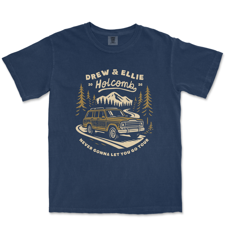 Navy Car Tee